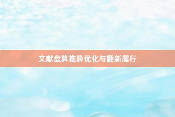 文献盘算推算优化与翻新履行