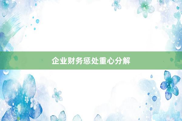 企业财务惩处重心分解